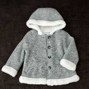 Old Navy Toddler Girl's Hooded Sherpa Pea Coat